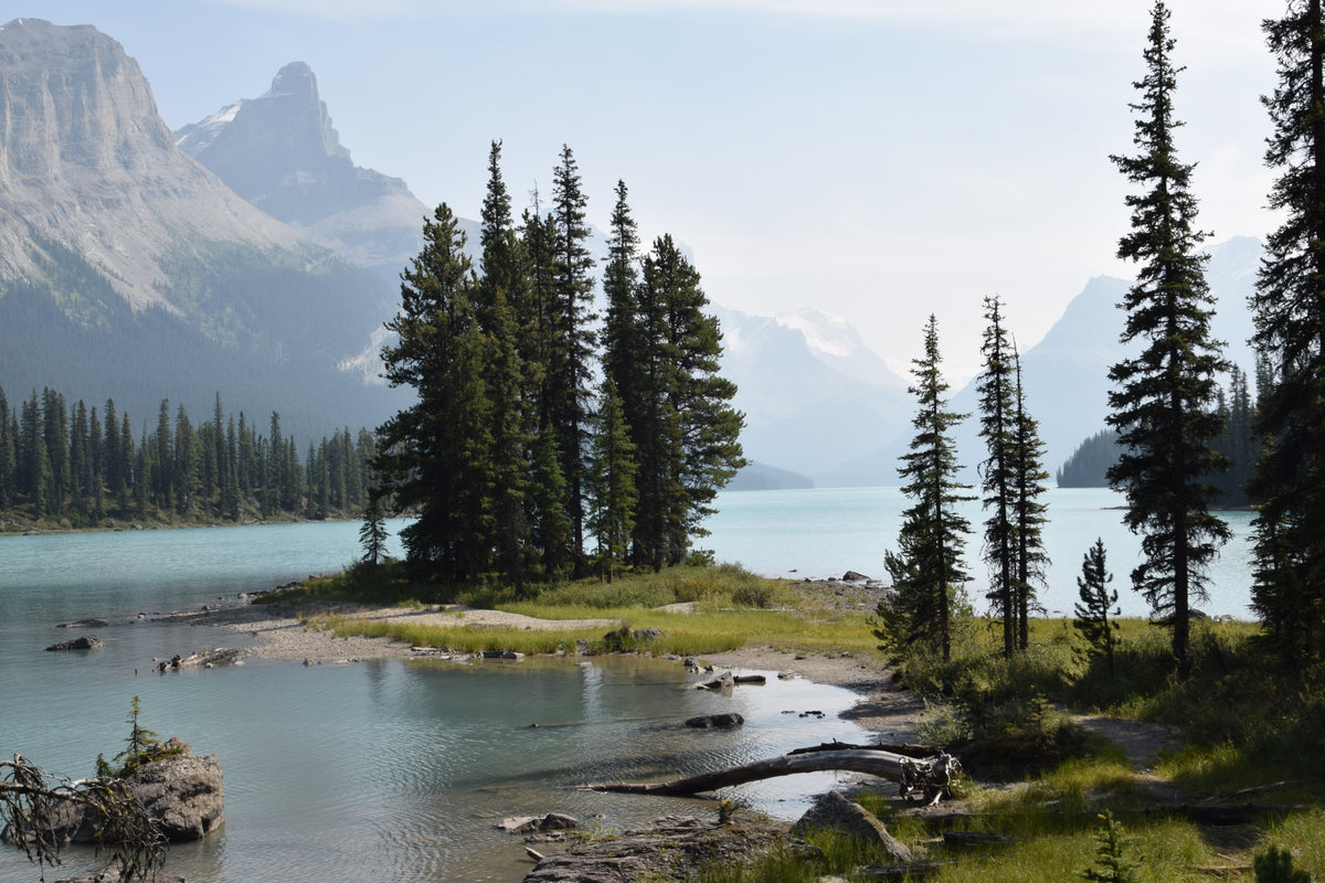 Spirit Island on Maligne Lake in Jasper National Park